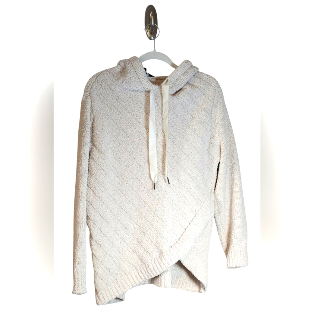 SIMPLY VERA VERA WANG Women's Cream Knit Hooded Sweater XXL